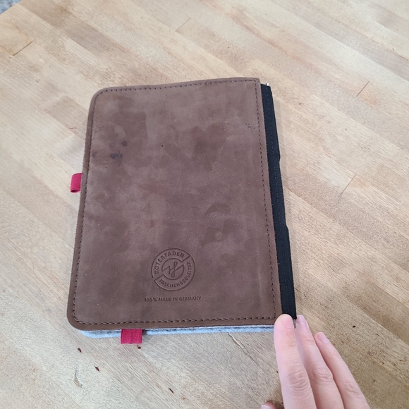 Roterfaden M A5 Travelers Notebook Leather Cover Taschenbegleiter - Picture 3 of 15
